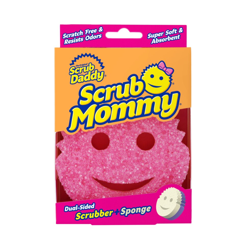 Burete Scrub Daddy Scrub Mommy Cat, cu Suprafata Dubla, De Curatat Fara  Zgarieturi, 10 x 10 cm 