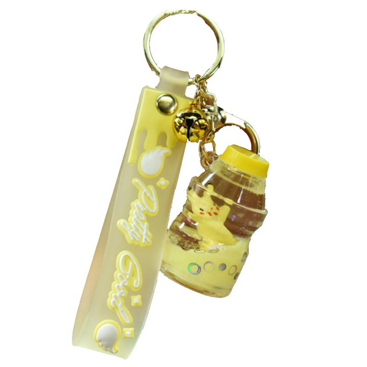 Breloc Pikachu, PVC/Acril, Galben