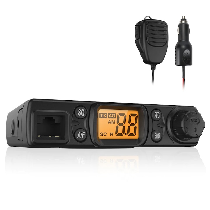 Радиостанция, Spacetronik, 80 канала, AM/FM, CB-27, Черен