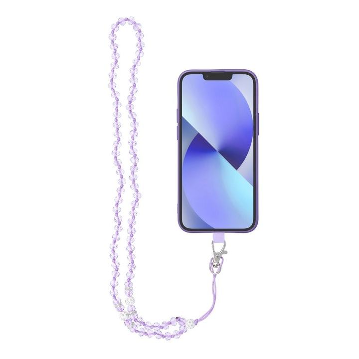 Snur telefon, 74cm (37cm in bucla), Violet