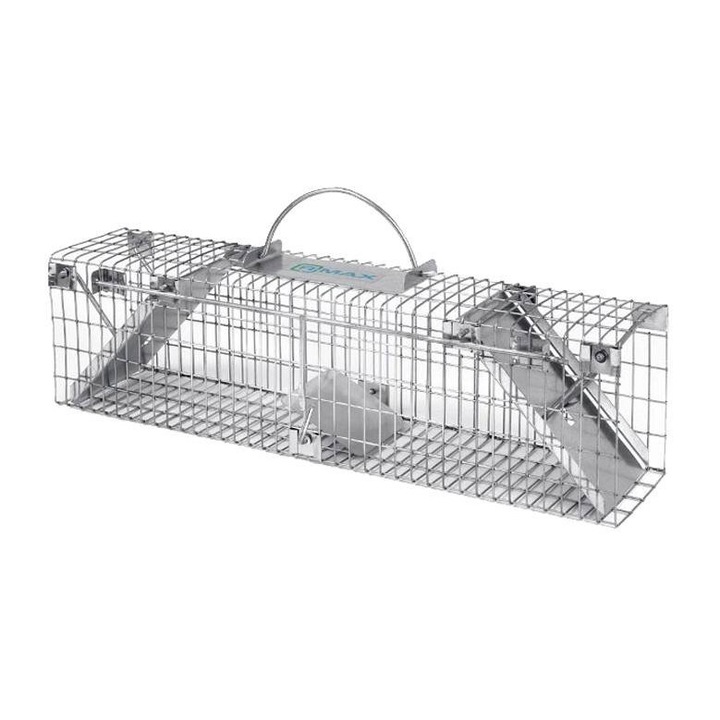 Capcana pentru rozatoare, Cu doua intrari, Metal, Argintiu