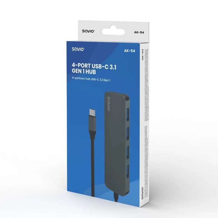 HUB USB 3.1, Gen.1, 4 port, AK-54, Savio
