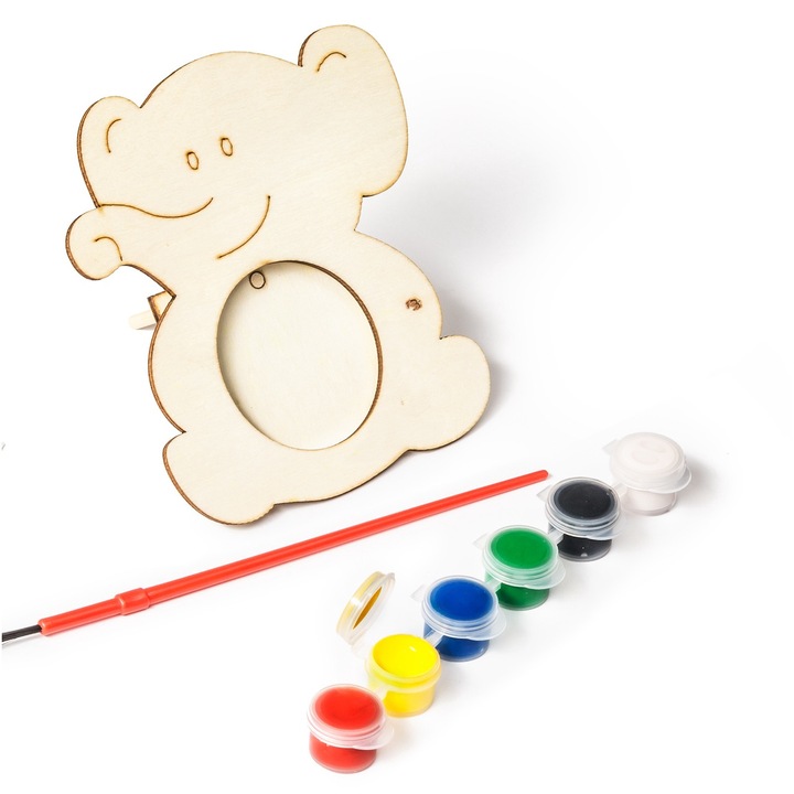 Фото рамка за рисуване, Слон, Дърво, Бежово