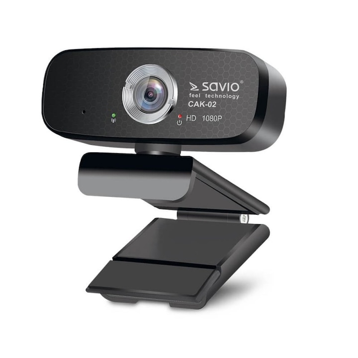 Уеб камера, Savio, USB, Full HD, черен