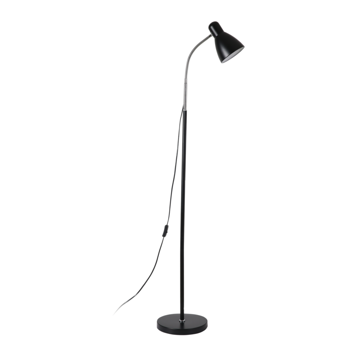 Lampa de podea, Metal, 20W, Soclu E27, 155 cm, Negru