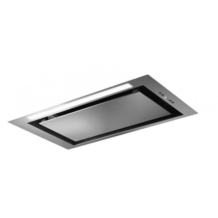 Hota Whirlpool WCT3 64 FLB X, Putere de absorbtie 395 m3/h, Iluminare LED, Filtru metalic