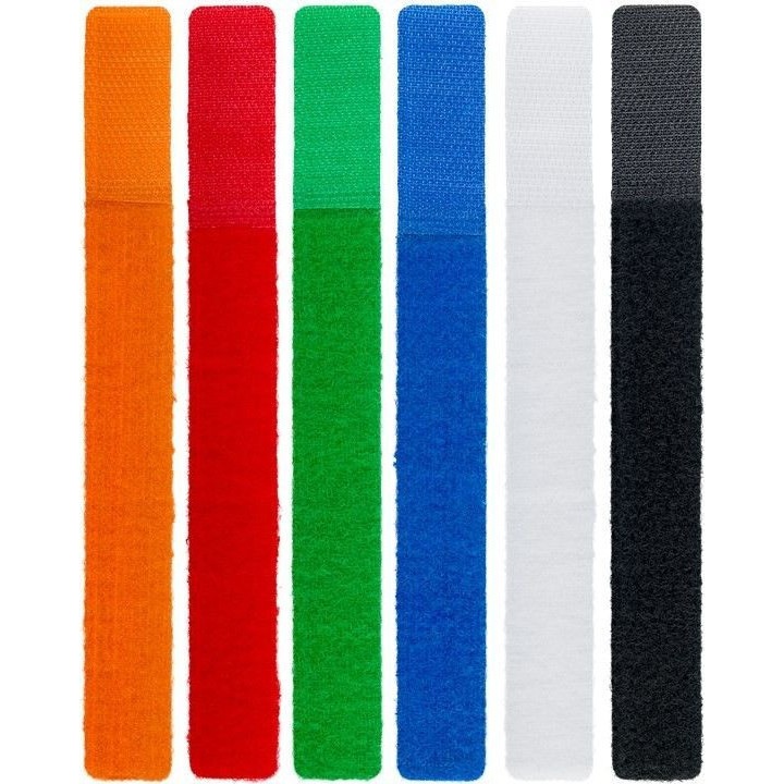 Tépőzáras kábelrendező, Goobay, 6 db, Multicolor