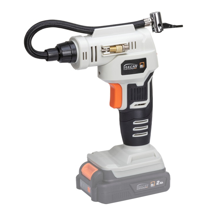 Mini compresor, 8 bar, Fara baterie/incarcare, Lampa auxiliara, Multicolor