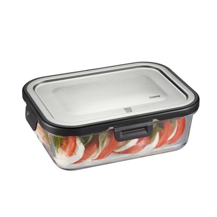 Cutie alimentara, Gefu, Sticla, 1000 ml, Transparent