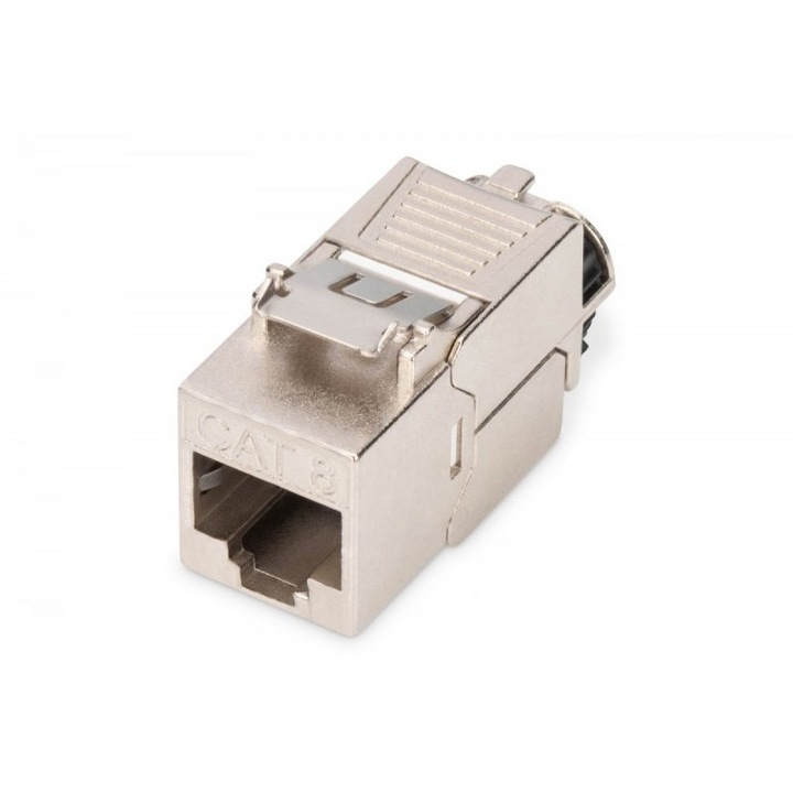 Cupla conector modul Keystone, Digitus, RJ45, Cat 8.1, STP, Argintiu