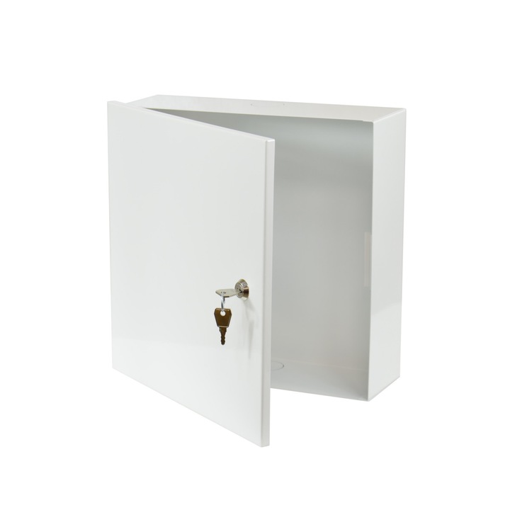 Fém ház, Acél, TPR-3P v1, 300 x 300 x 100 mm, Fehér