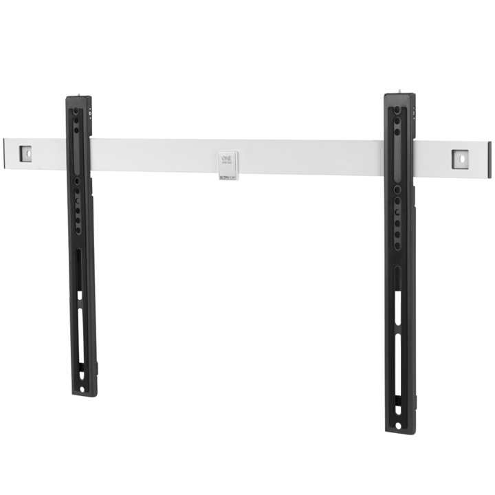 Стойка за телевизор за стена ONE For ALL TV, 32-84", Фиксирана, Максимално тегло 80 кг, VESA 100x100/200x100/200x200/300x200/300x300, Черен