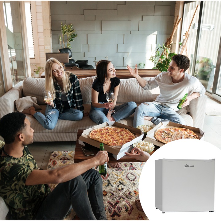 Хладилник минибар STARCREST SMB-46WH, 46 л, Клас F, В 49.5 см, Бял