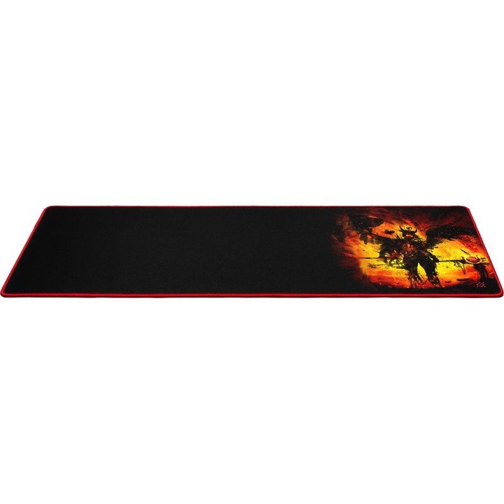 Mousepad, Cauciuc, 820 x 300 x 3 mm, Negru/Rosu