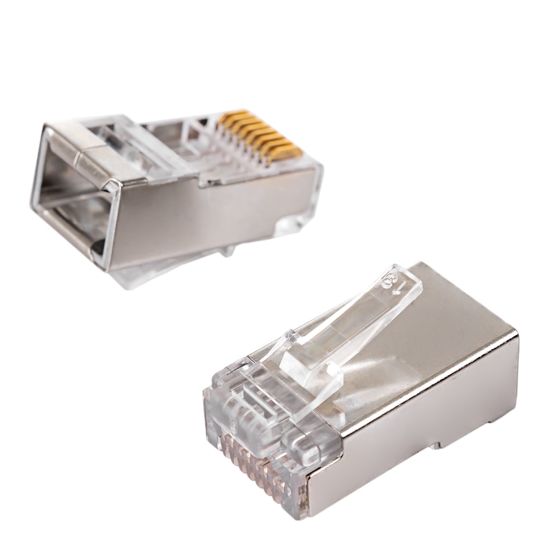 Set de 100 mufe de trecere RJ45, Metal, Transparent - eMAG.ro