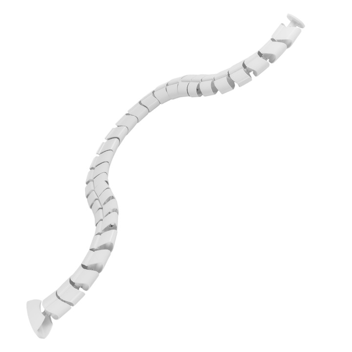 Ghidaj cablu Spacetronik, Plastic, 130 cm, Alb, SPK11W