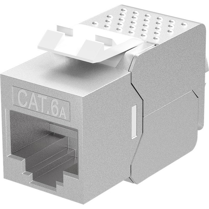 Cupla conector, Keystone, RJ45, CAT 6A STP, 500MHz, Slim Line