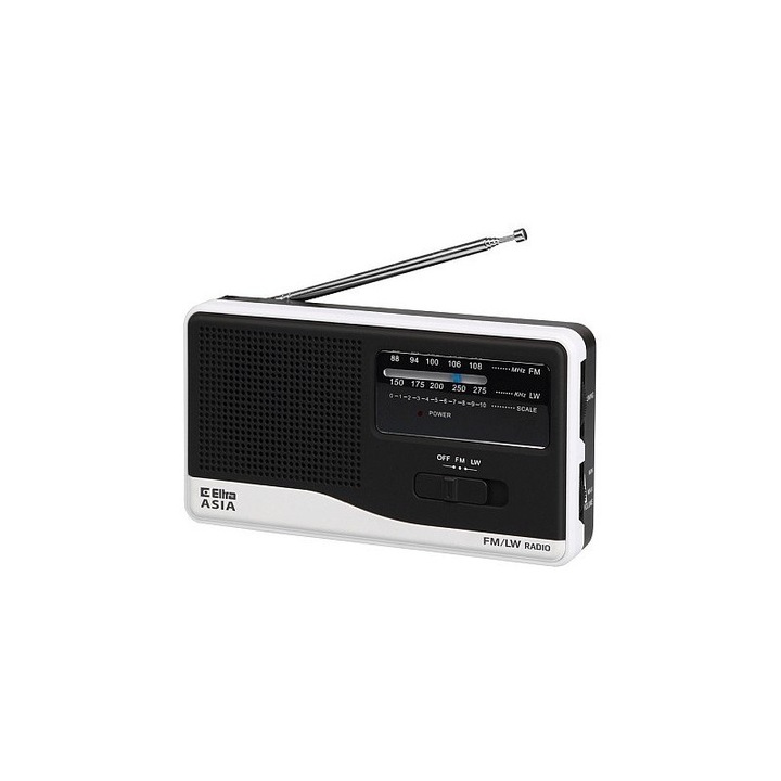 Ceasc cu radio, Eltra, 155x85x38mm, Alb/Negru