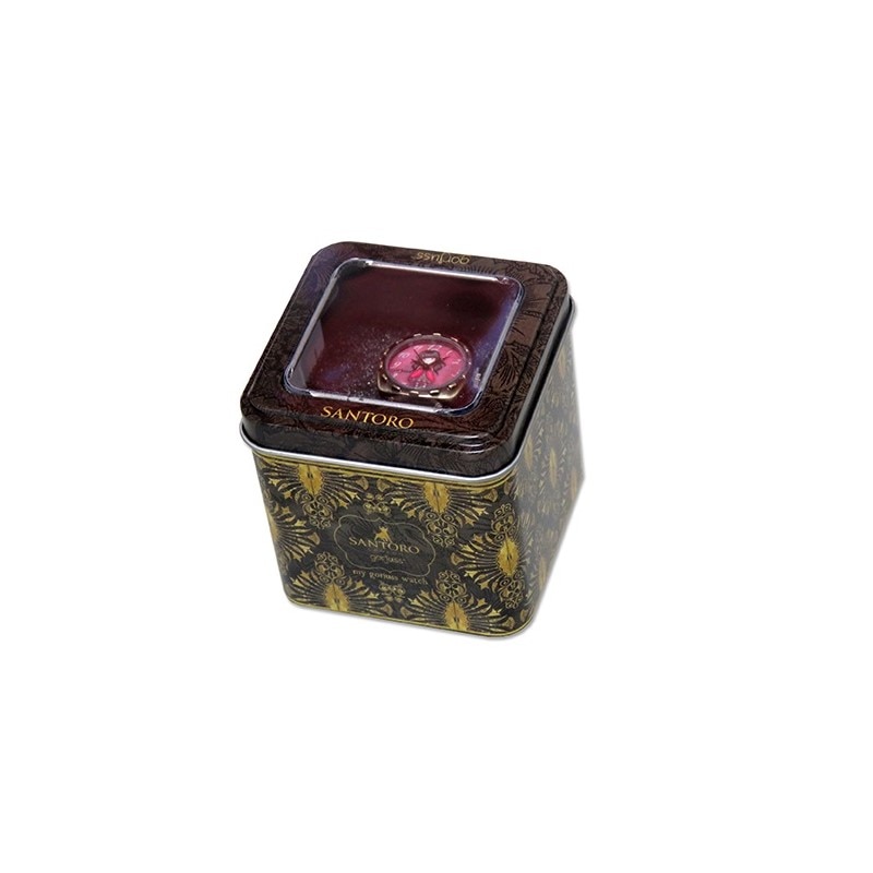 Ръчен часовник Santoro Gorjuss в метална кутия Ladybird, Многоцветен