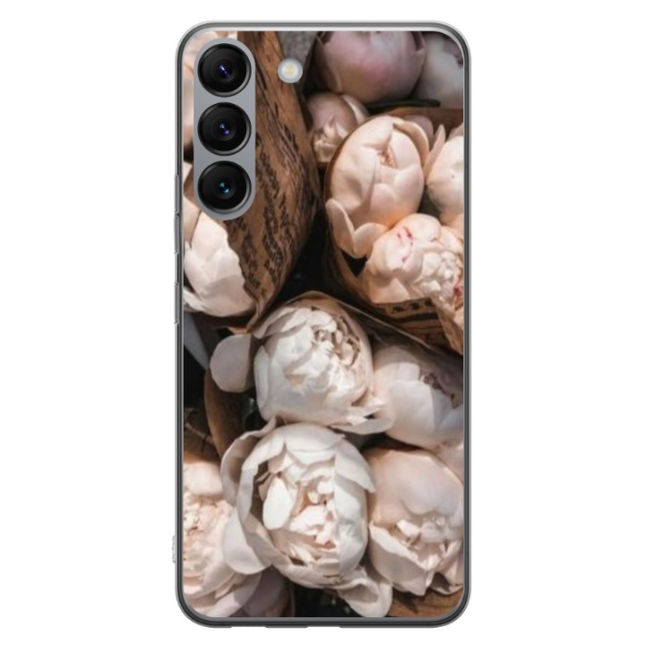 Husa personalizata HQPrint pentru Samsung Galaxy S23, model Flowers #6, multicolor, S1D1M0139