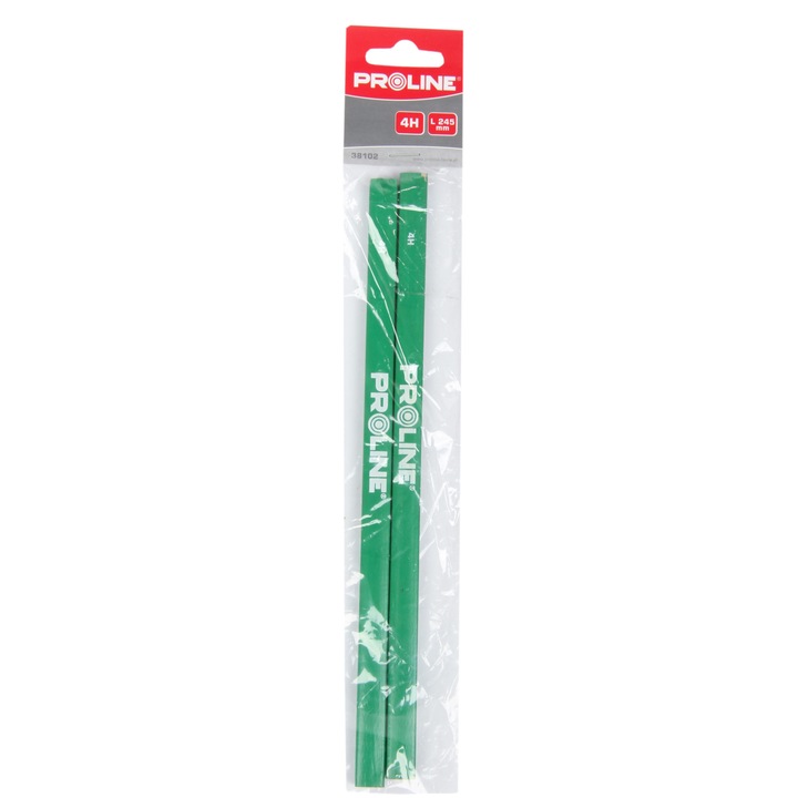 Kőműves ceruza, zöld, 38102, 4H, 245mm, 2 db, Proline
