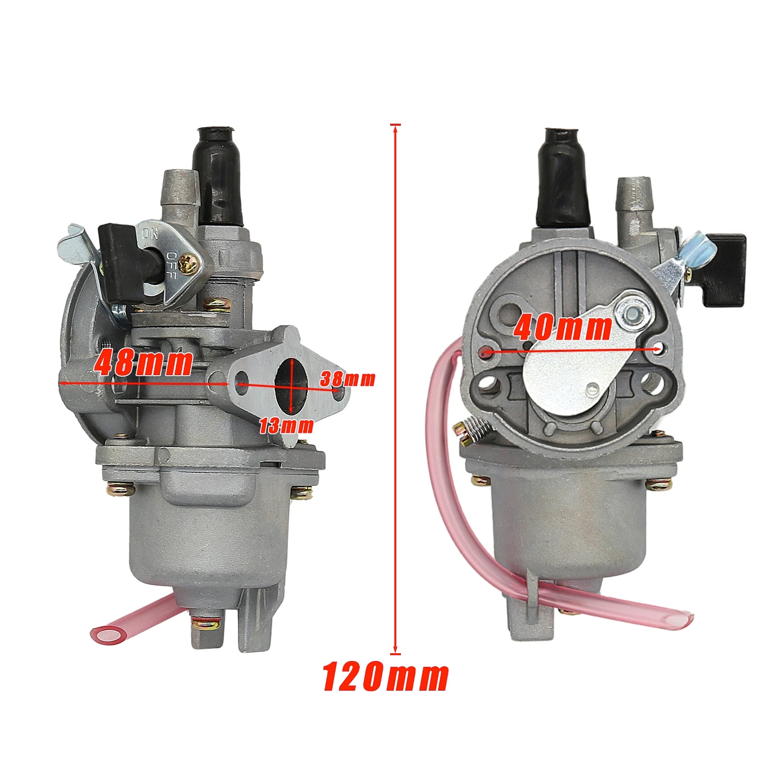 Mini Motore 49cc 2 Tempi Completo Con Carburatore, Frizione E Filtro Aria - Kit Di Ricambio Per Pocket Bike, Mini Dirt Bike, Quad E Scooter, Avviamento A Strappo