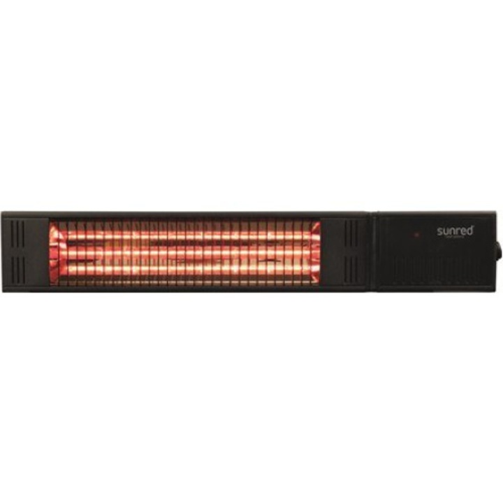 Incalzitor terasa, SUNRED, RDS-15W-B, Fortuna Wall Infrared, 1500 W, Negru