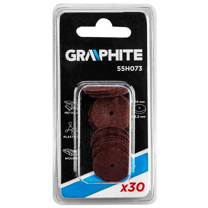 Set discuri de taiere, Graphite, 24 x 2.0 mm, 30 buc