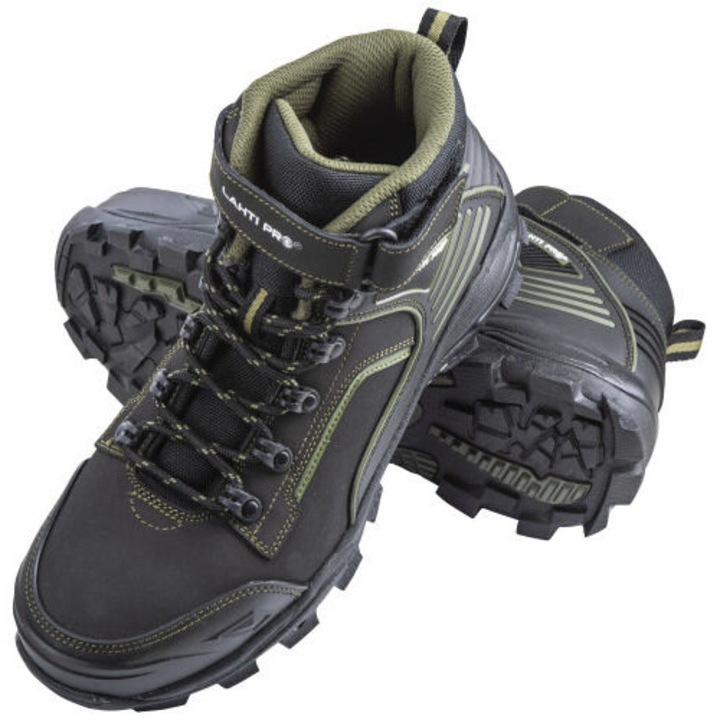 Bocanci de lucru, piele nabuc, cu brant izolator, negru, 42