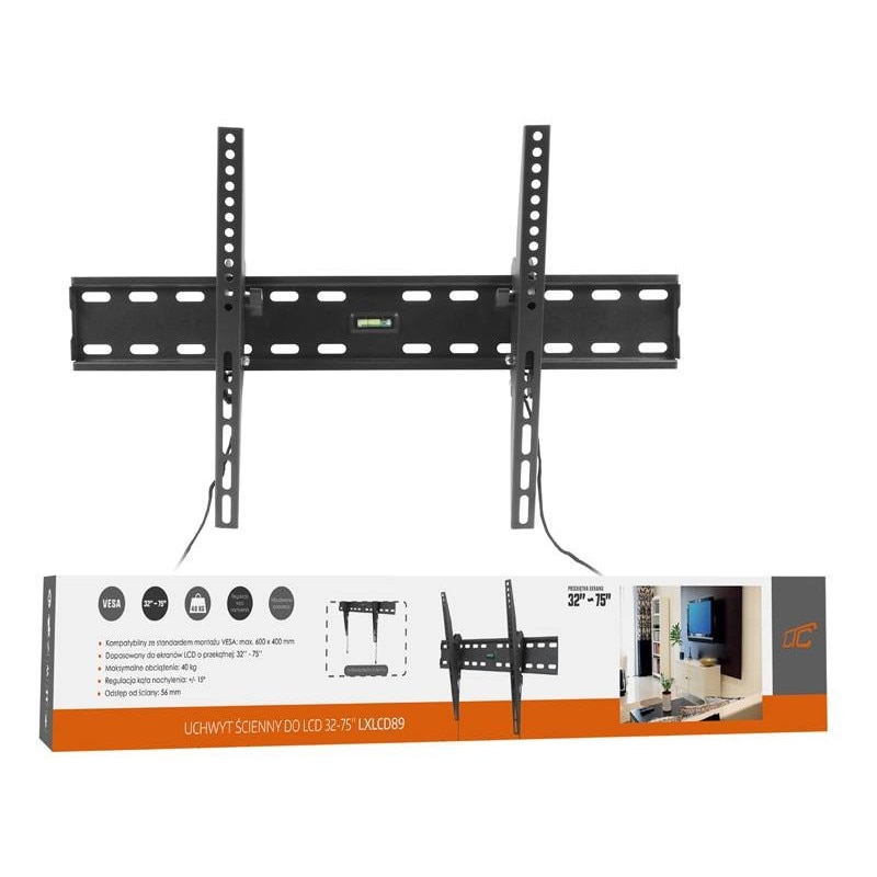 Стенна стойка за телевизор, LTC, 32-75", Черна - eMAG.bg