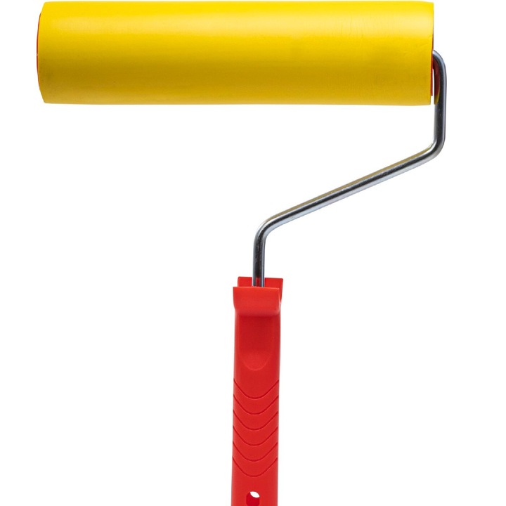 Rola cu maner pentru presarea tapetelor, Proline, 240 mm, fi8 mm, Galben