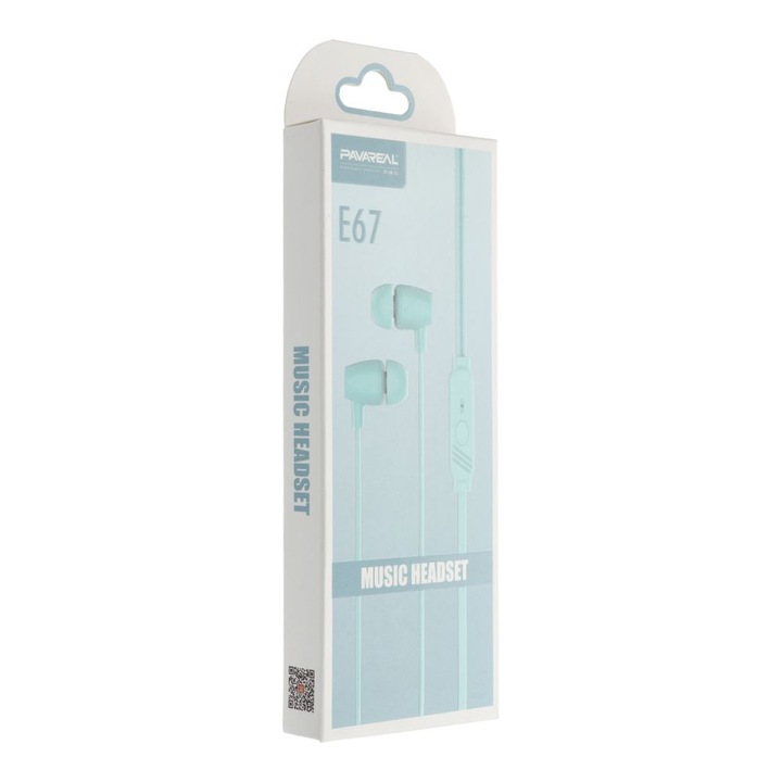 Слушалки с кабел micro Jack 3.5mm, Pavareal, PA-E67 blue