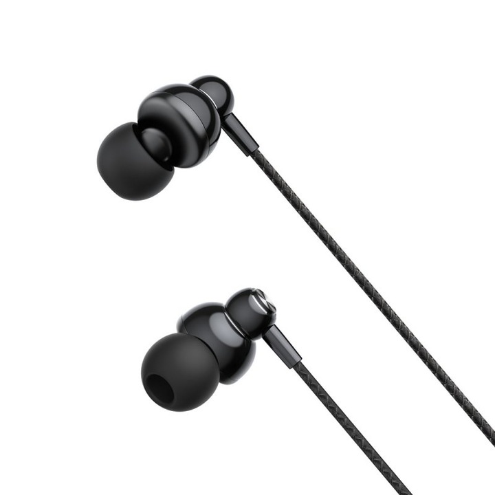 Casti cu fir XO EP55 mufa in-ear de 3,5 mm, Negru