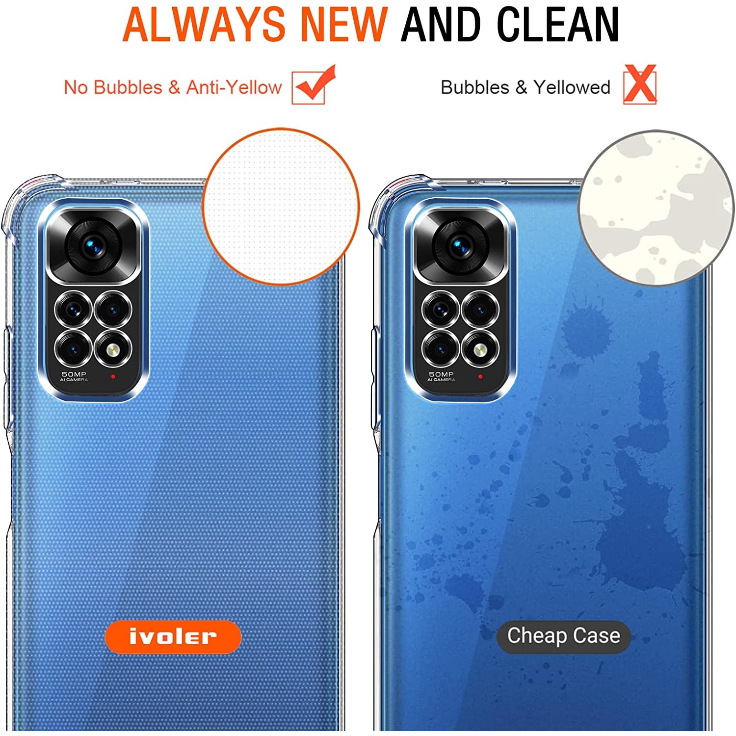 Husa pentru telefon, Termoplastic, Compatibil cu Xiaomi Redmi Note 11 4G/Xiaomi Redmi Note 11S 4G, Transparent