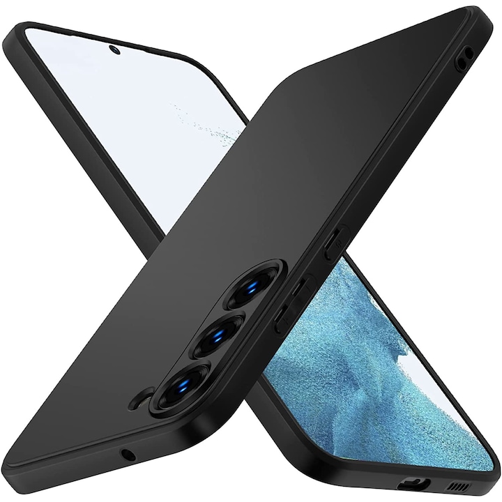Защитен калъф за телефон, Термопластичен, Съвместим с Samsung Galaxy S23 Plus 5G, Черен