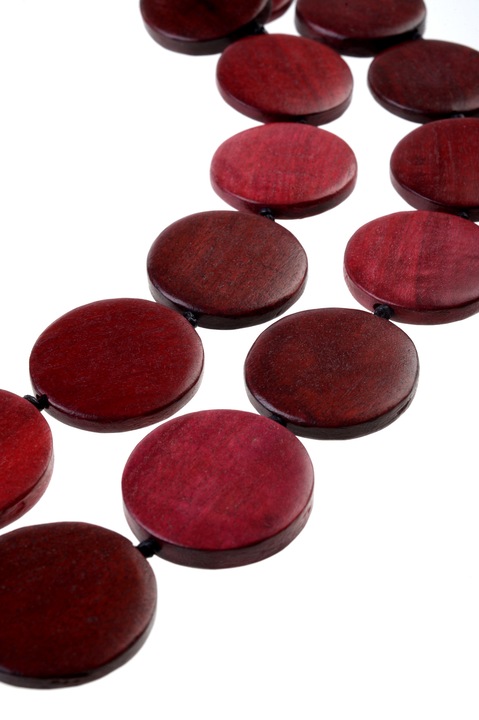 Колие, Gloria Maris Handmade, Wood7755 Бордо, 84 cm