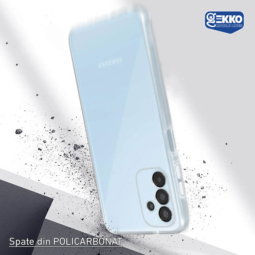 Husa integrala pentru Samsung Galaxy A34, Full Body, protectie Fata si Spate, din silicon si plastic, Hard Shell 360°, Transparenta
