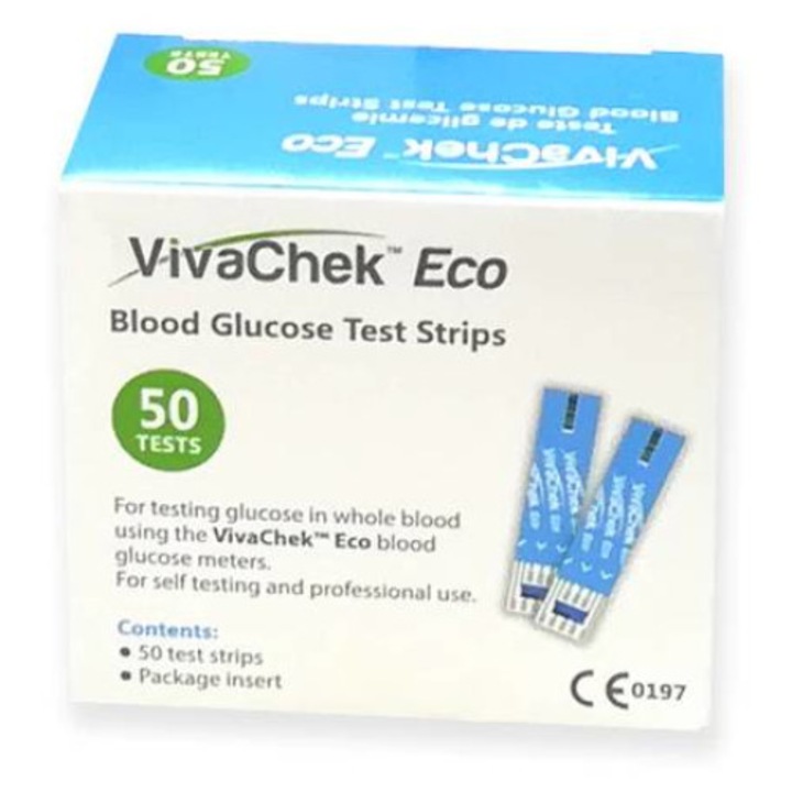 VivaCheck Eco Glükóz tesztek, 50 tesztek/doboz