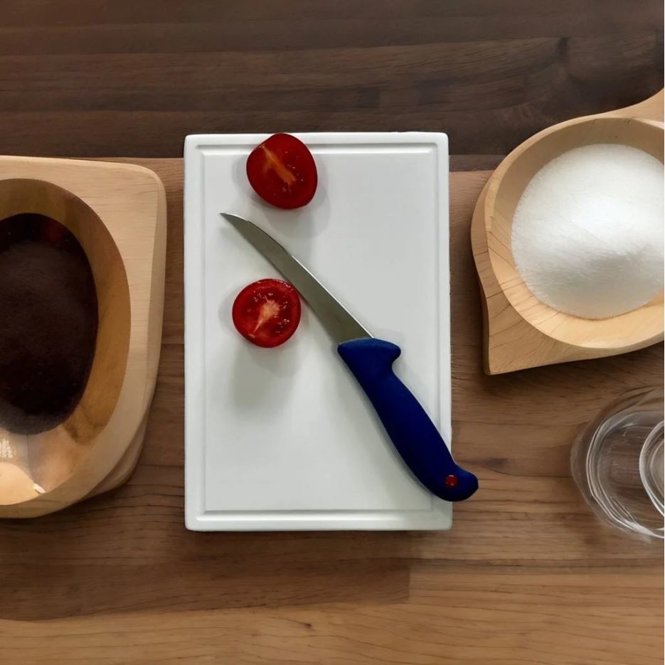 Tocator profesional din minerale naturale, forma patrata, 30x20x1 cm ...