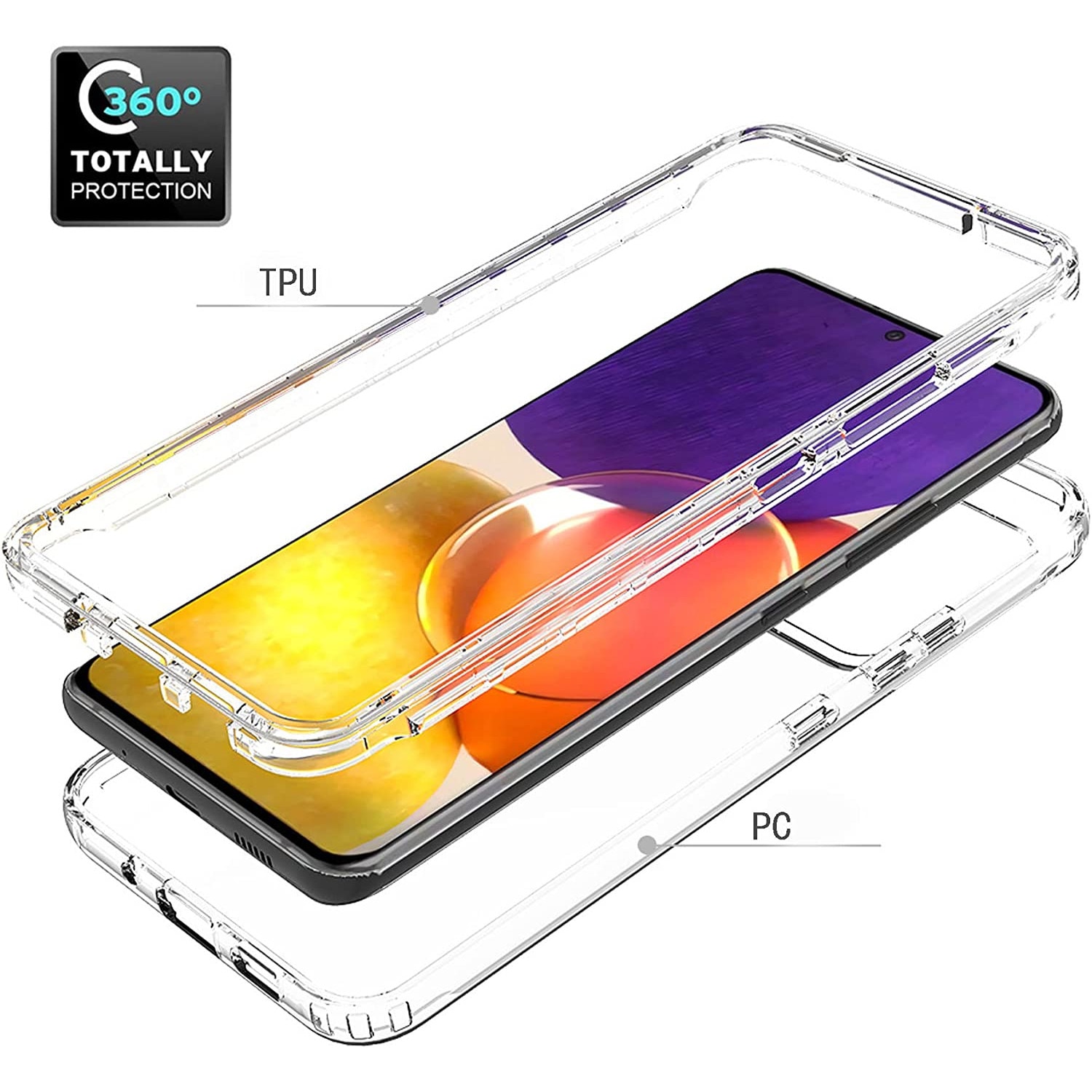 Husa Samsung A52s 5G, 360 de grade, Silicon TPU, Transparent
