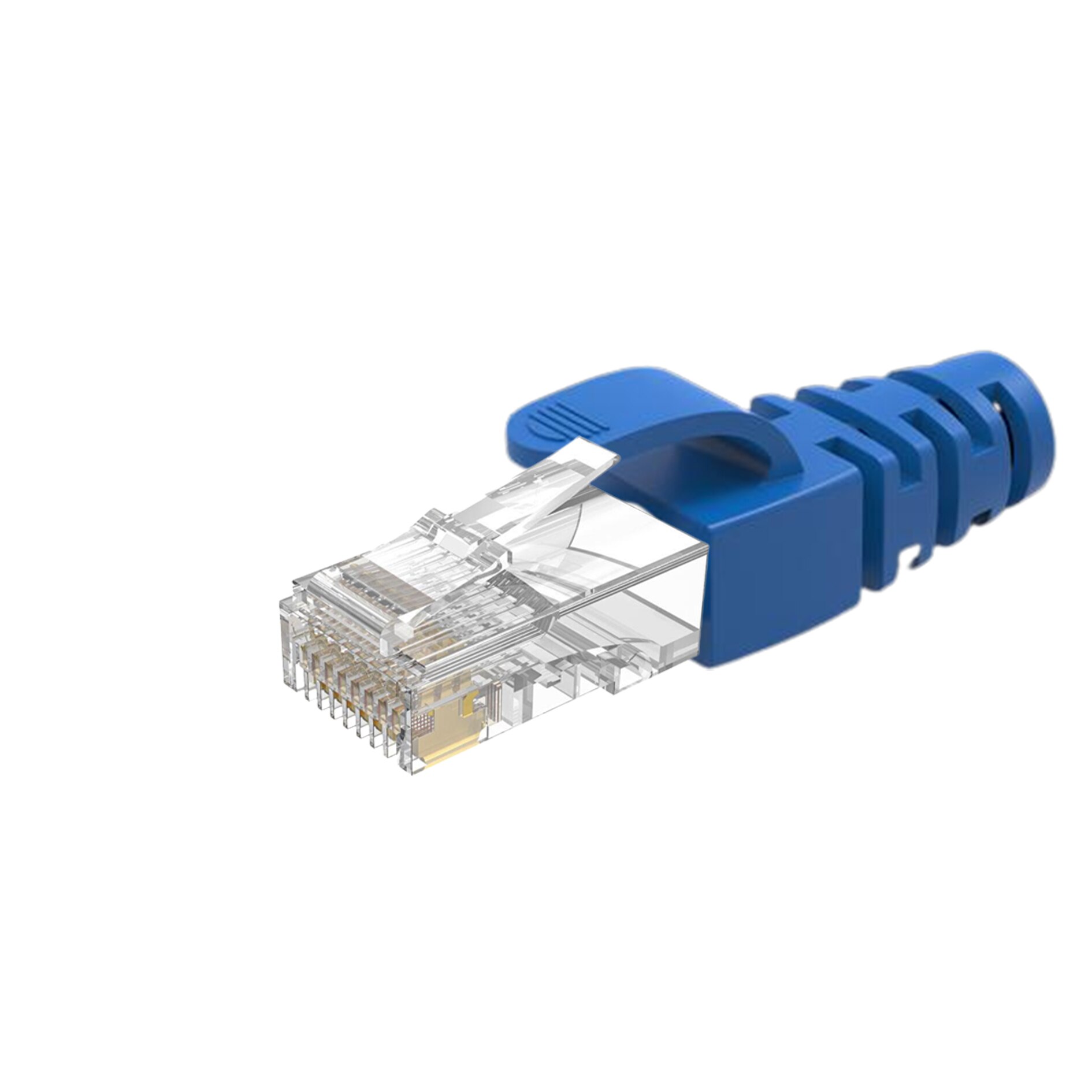 Set 10 mufe RJ 45, Cat. 6 cu manson, Albastru - eMAG.ro