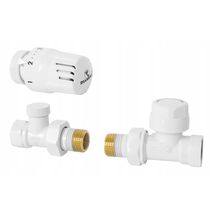 KIT TERMOSTAT SIMPLU, SIMPLU, ALB, 1/2