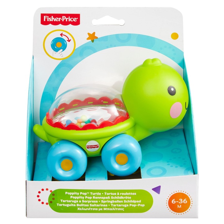 Играчка Fisher Price - Poppity pop, Костенурка