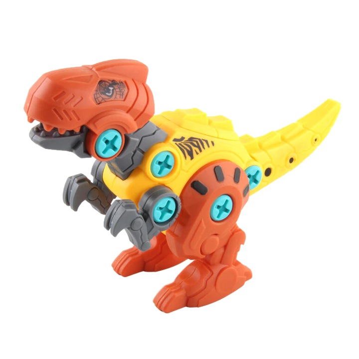 Интерактивна играчка STEM Направи си сам, строящ динозавър, тиранозавър рекс, включена отвертка, произволни цветове, 17x12x5,5 см, + 3 години, полезност One