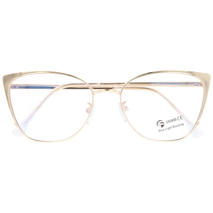 Дамски защитни очила за компютър, Метал, Злато