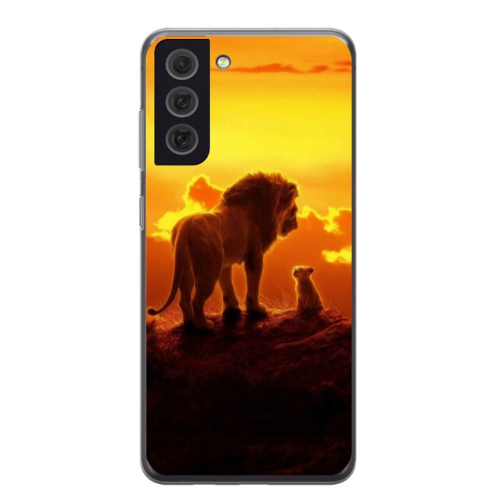 HQPrint egyedi tok Samsung Galaxy S21, Lion King 1. modellhez, többszínű, S1D1M0119