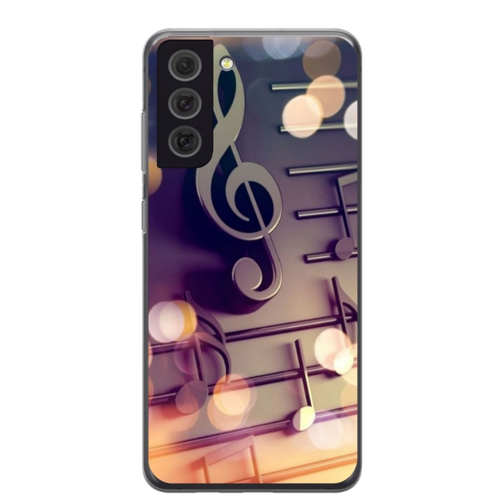 Husa personalizata HQPrint pentru Samsung Galaxy S21 FE, model Notes, multicolor, S1D1M0328