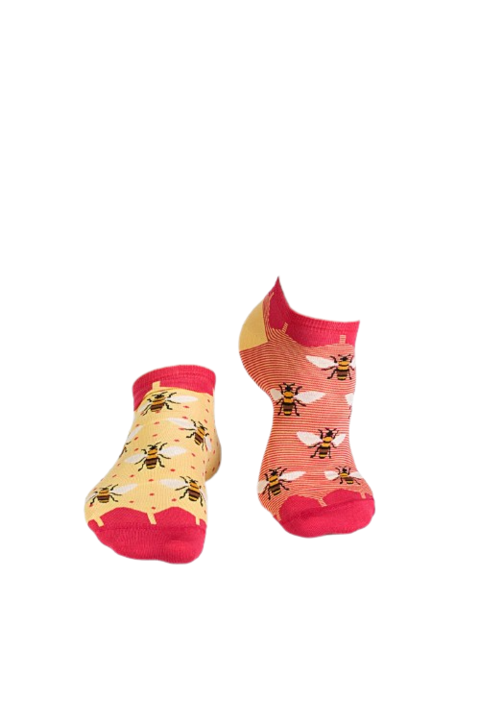 Къси чорапи, Памук, Кецове Пчелички - Жълти