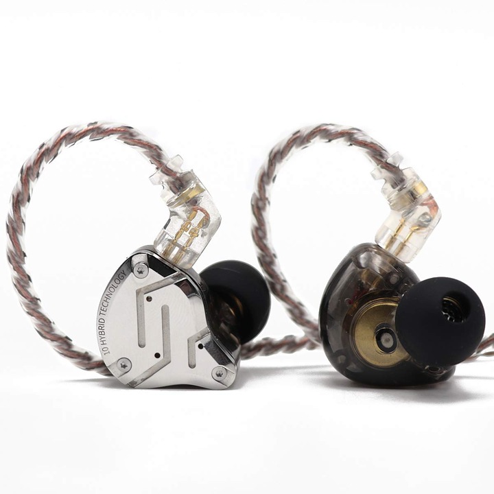 Casti Intraauriculare LINSOUL Kz Zs10 Pro, hifi, cablu detasabil, negru