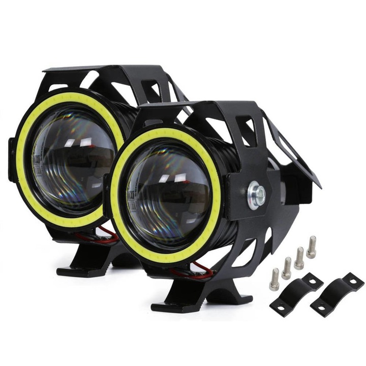 Set proiectoare Interlook LED CREE U7S cu Ring COB, 3000 lm, 71x85x120mm